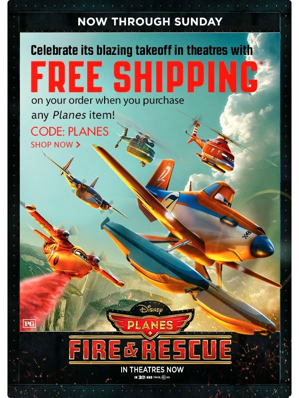Free Shipping at the Disney Store Planes Fire Rescue