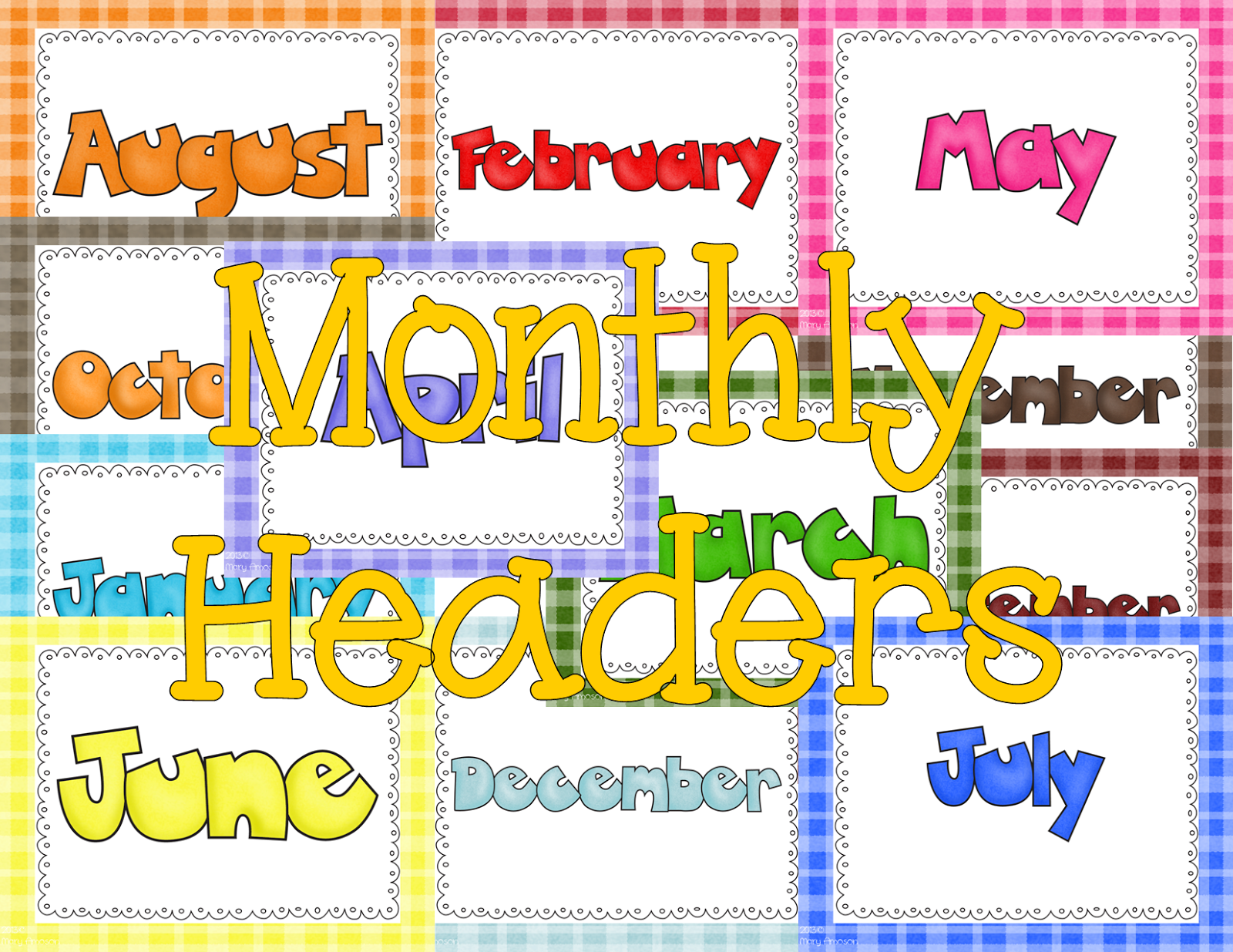 monthly headers clipart - photo #4