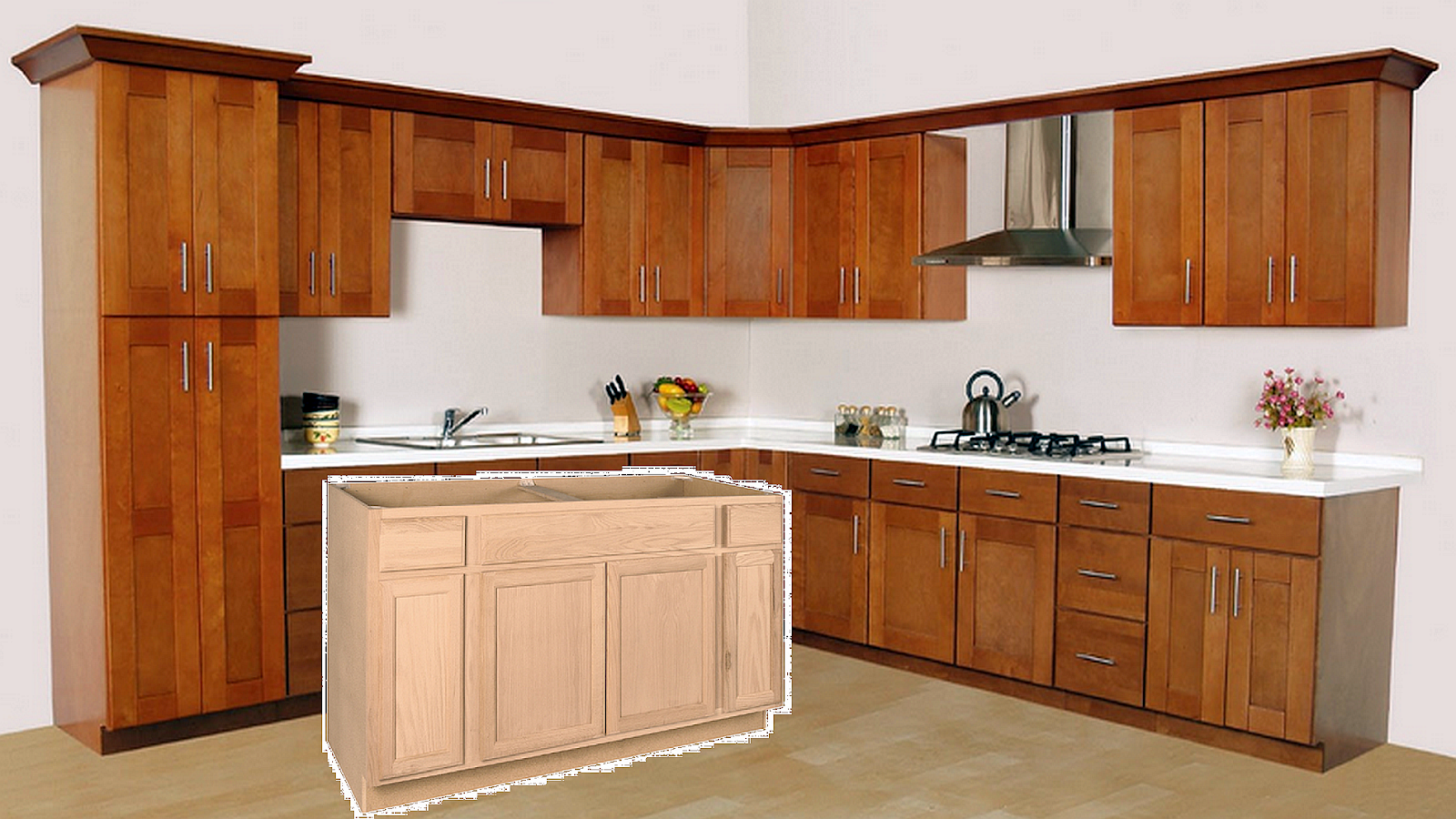  unfinished cabinets for kitchen