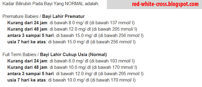 Red and White Cross: Kadar Bilirubin Pada Bayi