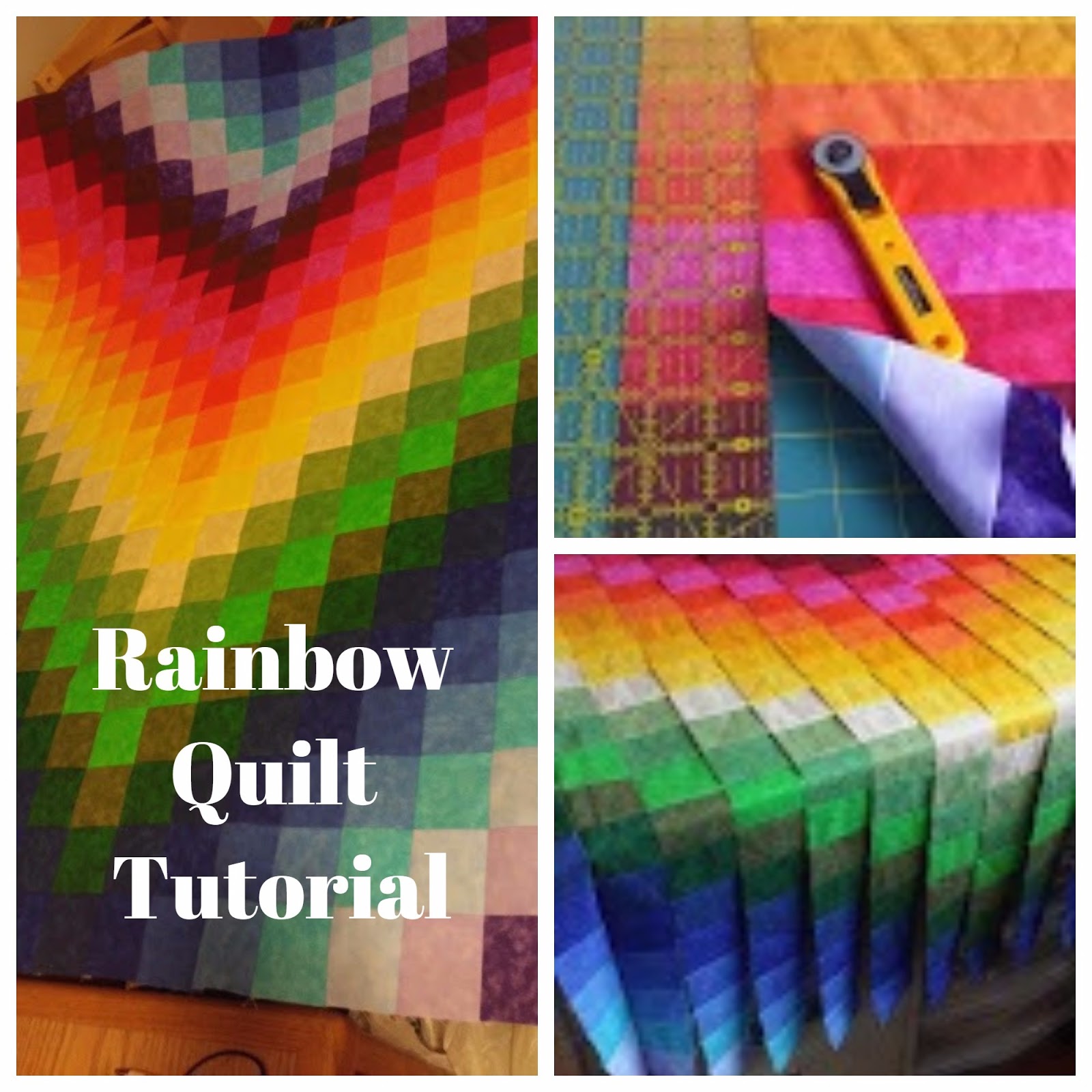 Quilters Rainbow Quilt From A Jelly Roll