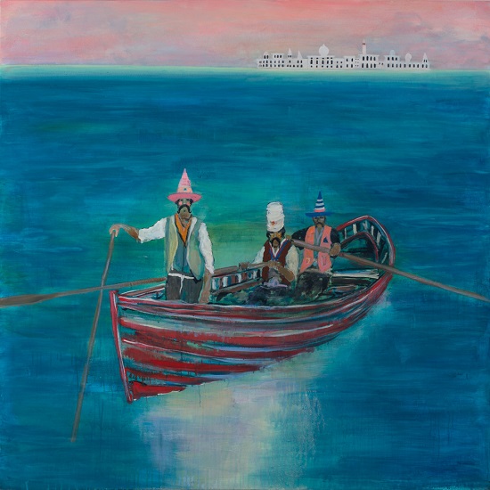 "Lake Palace 2" by Adam Lester, 2017. Pintura expresionista, arte, expresionismo, "Lake Palace 2" by Adam Lester, 2017.