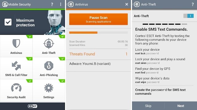 تطبيق مكافح الفيروسات ESET Mobile كامل للأندرويد مع كود التفعيل وشرح إدخاله