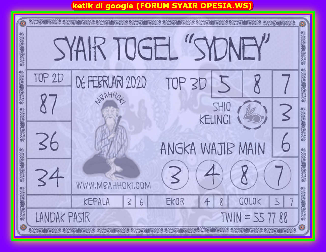 18+ Forum Syair Sydney Lengkap