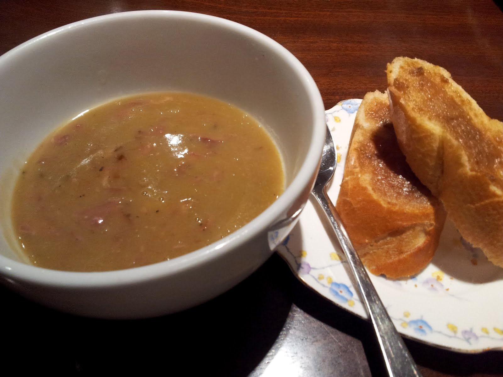 good food in a crap kitchen Bacon bone soup