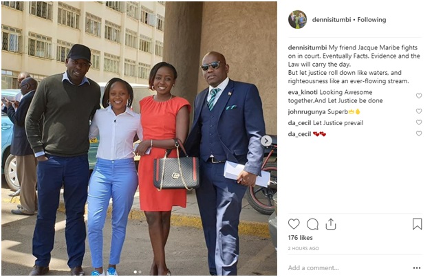 PHOTO! DENNIS ITUMBI and JACQUE MARIBE resurface, he keeps on chasing her like a fly 1 - PHOTO! DENNIS ITUMBI and JACQUE MARIBE resurface, he keeps on chasing her like a fly