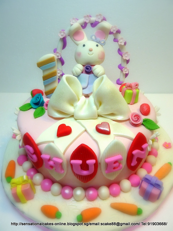 The Sensational Cakes SWEET PINK BUNNY CAKE SINGAPORE