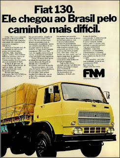 propaganda caminhão Fiat 130 - 1976, caminhão FNM 1976, Fiat anos 70, FNM década de 70, Oswaldo Hernandez,