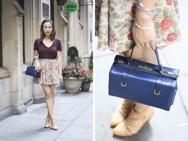 Layers of Chic Taylor Swift Outfit Vintage Purse Taylor Swift Outfit High-Waisted Skirt and Vintage Purse