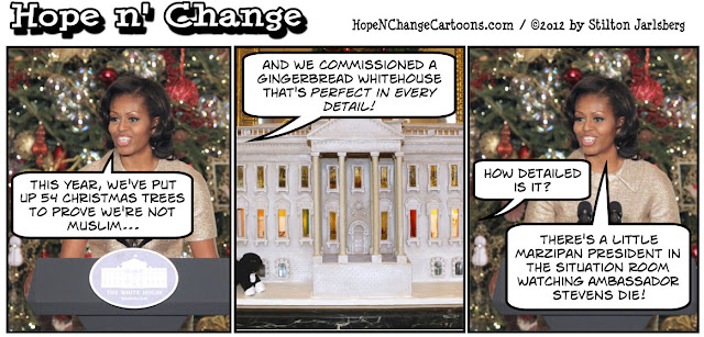 whitehouse, christmas, 2012, hope and change, stilton jarlsberg, benghazi, gingerbread, obama jokes, obama, conservative