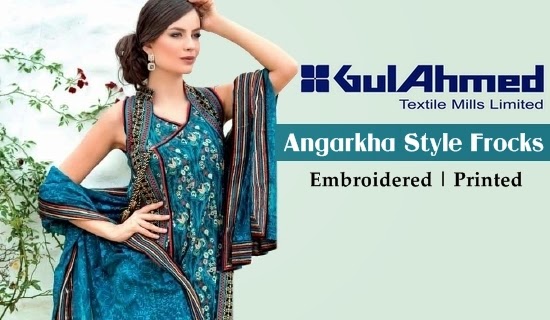Gul Ahmed Angrakha Styles | Angrakha Dresses Designs | Angarkha Style ...
