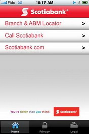 Scotiabank launched SMS Service + new app for iPhones, Blackberries