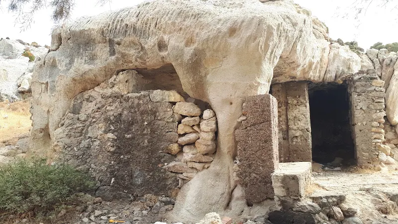 A cave dwelling next to the chapel