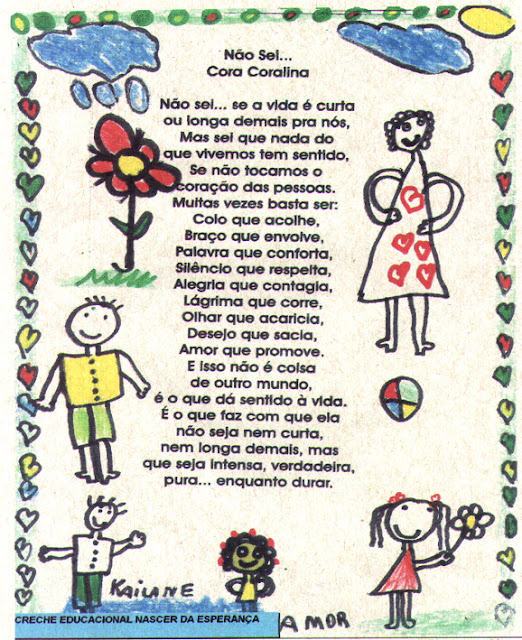 Escola Emídia Honória VERSOS DE CORA CORALINA