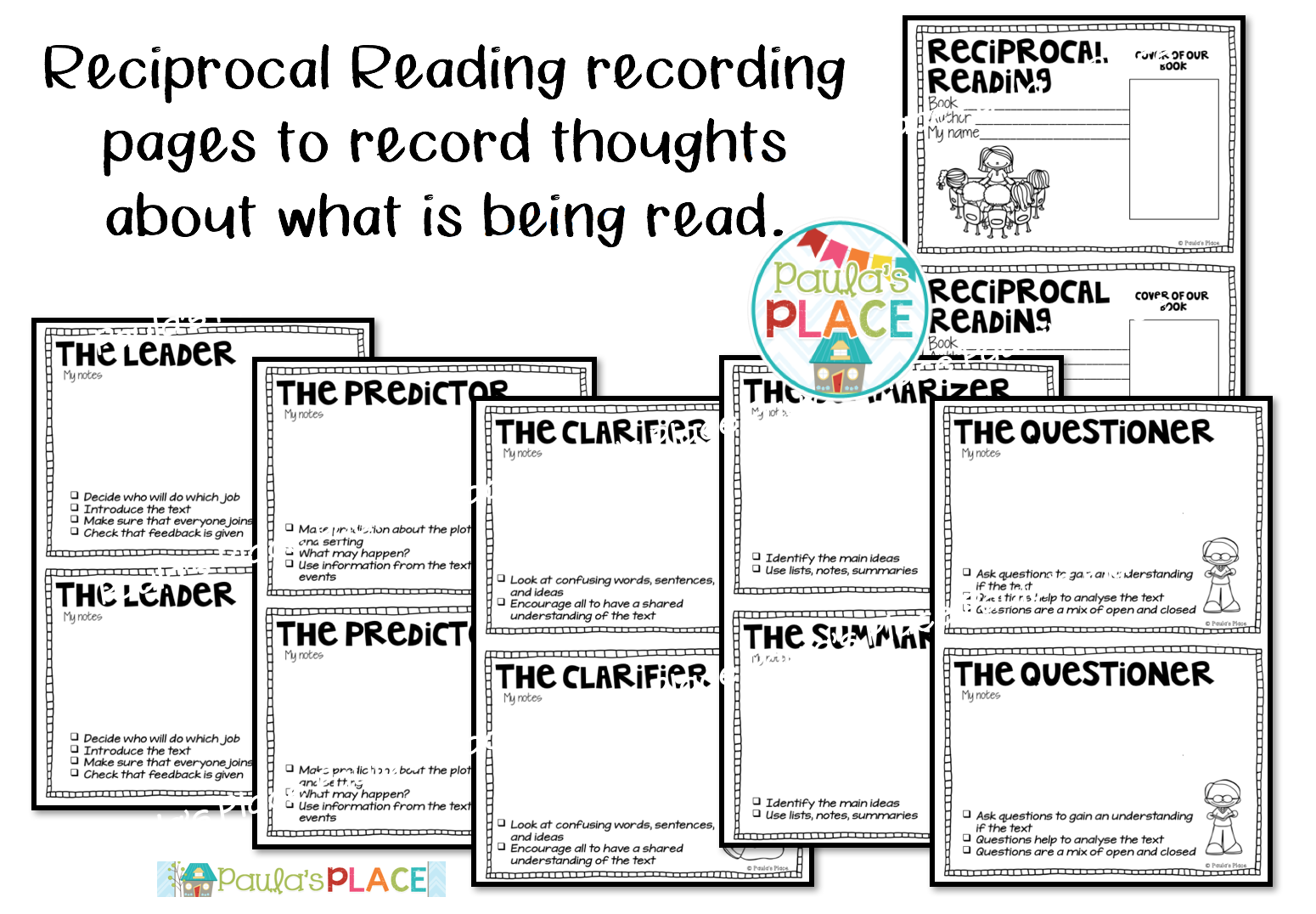 Paula's Place Teaching Resources Reciprocal Reading