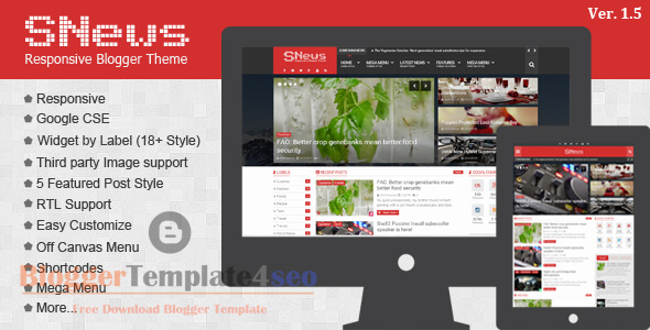 Snews Premium Magazine Responsive Blogger Theme Snews Premium Magazine Responsive Blogger Theme