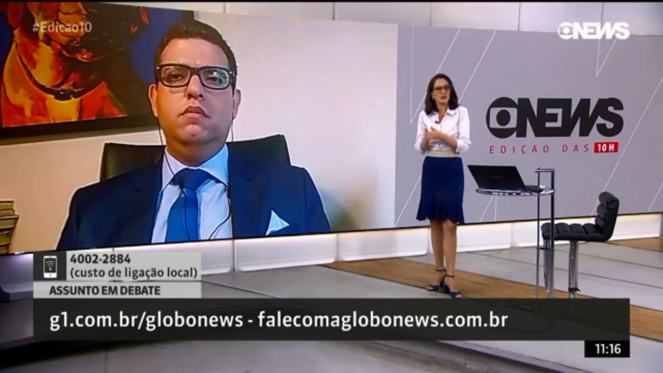 ENTREVISTA NA GLOBO NEWS EDIÇÃO DAS 10