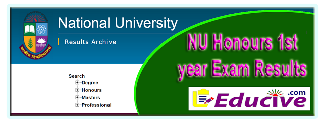 NU Homours 1st year exam results