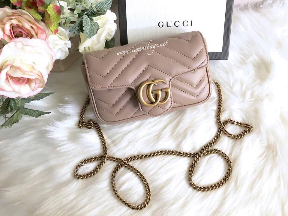 Gucci GG Marmont Super Mini Bag-Dusty Pink