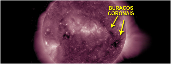 rajada de vento solar atinge a Terra 