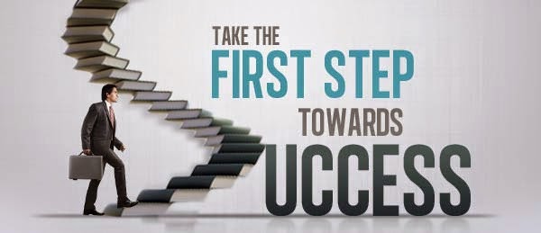 Step call. First Step. First Step to success.