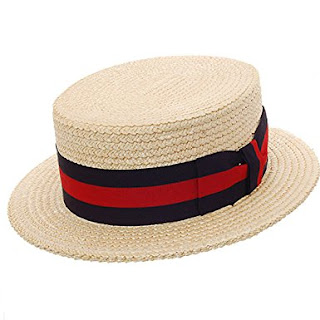 Belfry Gondola - Traditional Straw Boater Skimmer Hat Belfry Gondola - Traditional Straw Boater Skimmer Hat