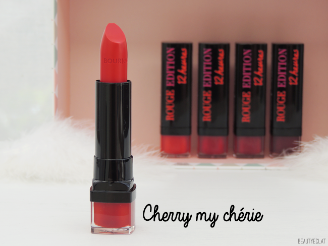 revue avis test bourjois red in the city rouge edition 12 heures rouge edition velvet swatch swatches cherry my cherie