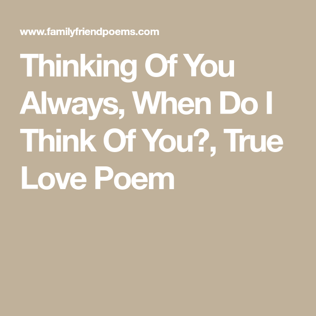 thinking of you short poems