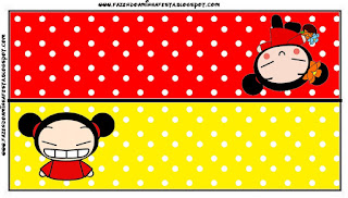 Pucca: Etiquetas para Candy Buffet para Imprimir Gratis. Esta es otra etiqueta para golosinas