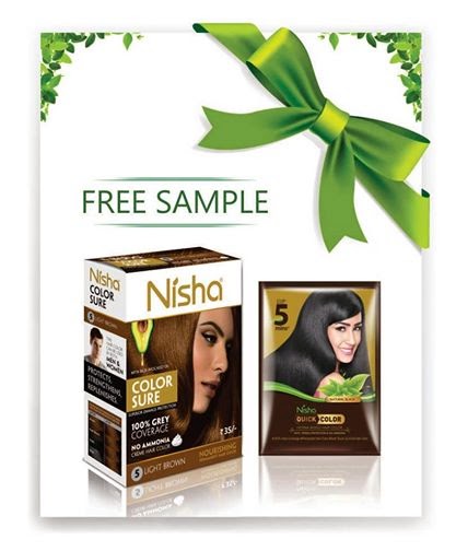 Hair nisha sure maalfreekaa sampling quick care sample miss last Get Free Nisha Hair Color Sure and Quick Color !! Hair Care !! Free