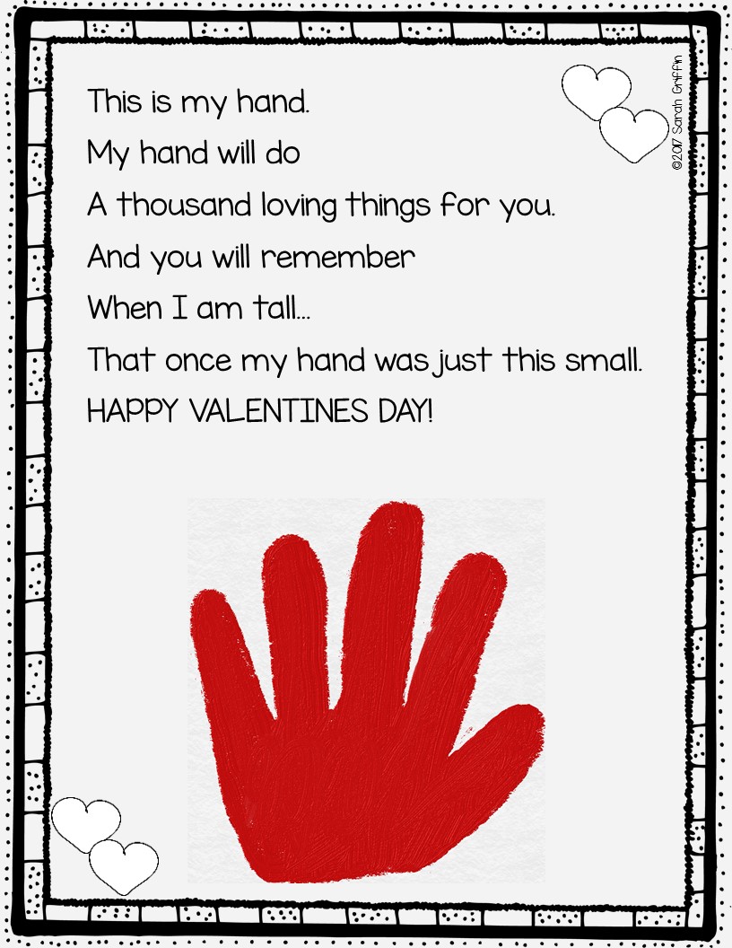 Handprint Poem Printable