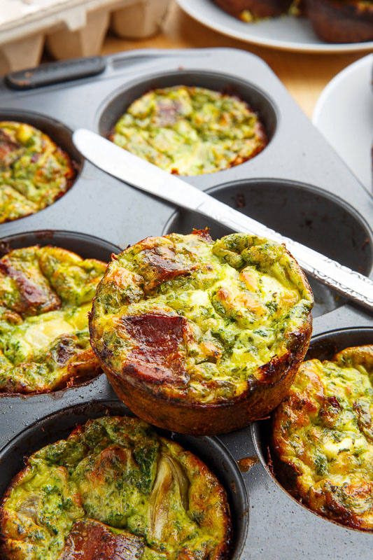 Spinach and Artichoke Egg Muffins Spinach and Artichoke Egg Muffins