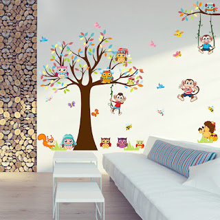 gambar stiker dinding kamar tidur anak