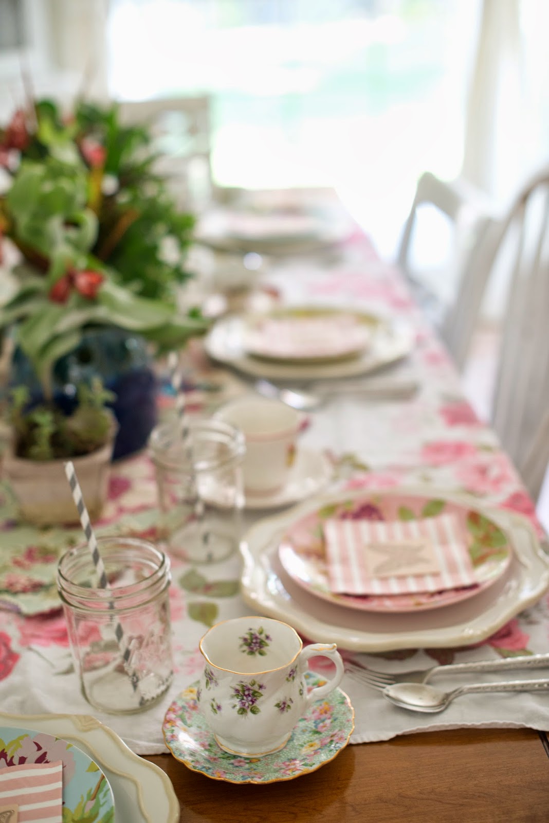 Domestic Fashionista Fairy Garden Tea Party Tablescape