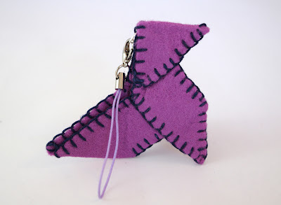 origami cocotte feutrine porte clés
