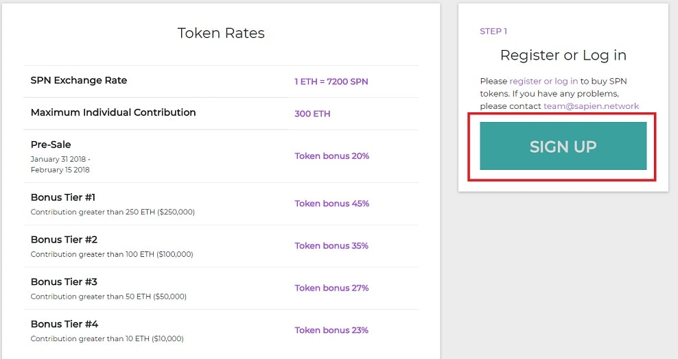 Registro en SAPIEN Cómo comprar ICO SAPIEN