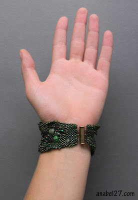 купить украшения в стиле бохо. зеленый лесной браслет анабель