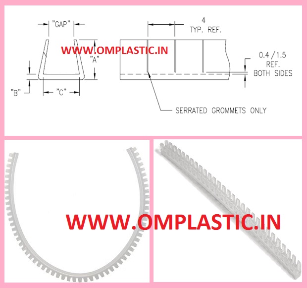CASTELLATED GROMMET STRIP 1.5MM (20021127) OM PLASTIC INDUSTRIES PVT