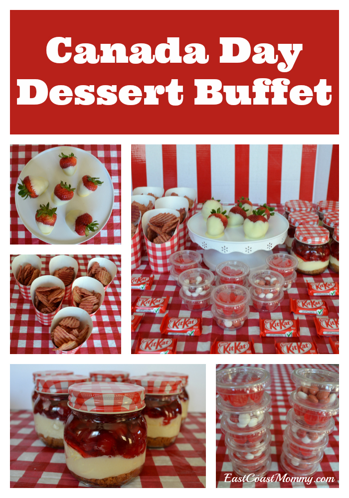 East Coast Mommy Red and White CANADA DAY Dessert Buffet