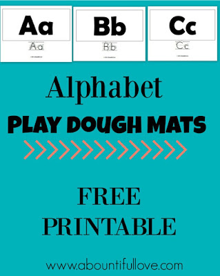 Free alphabet play dough mats printable