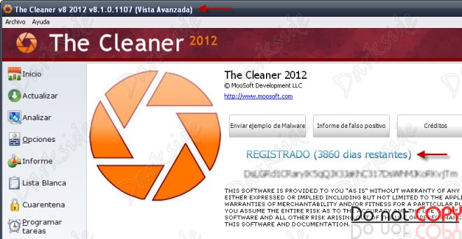 The Cleaner 2012 v8.1.0.1107 (Multi/Español - Full) Gratis