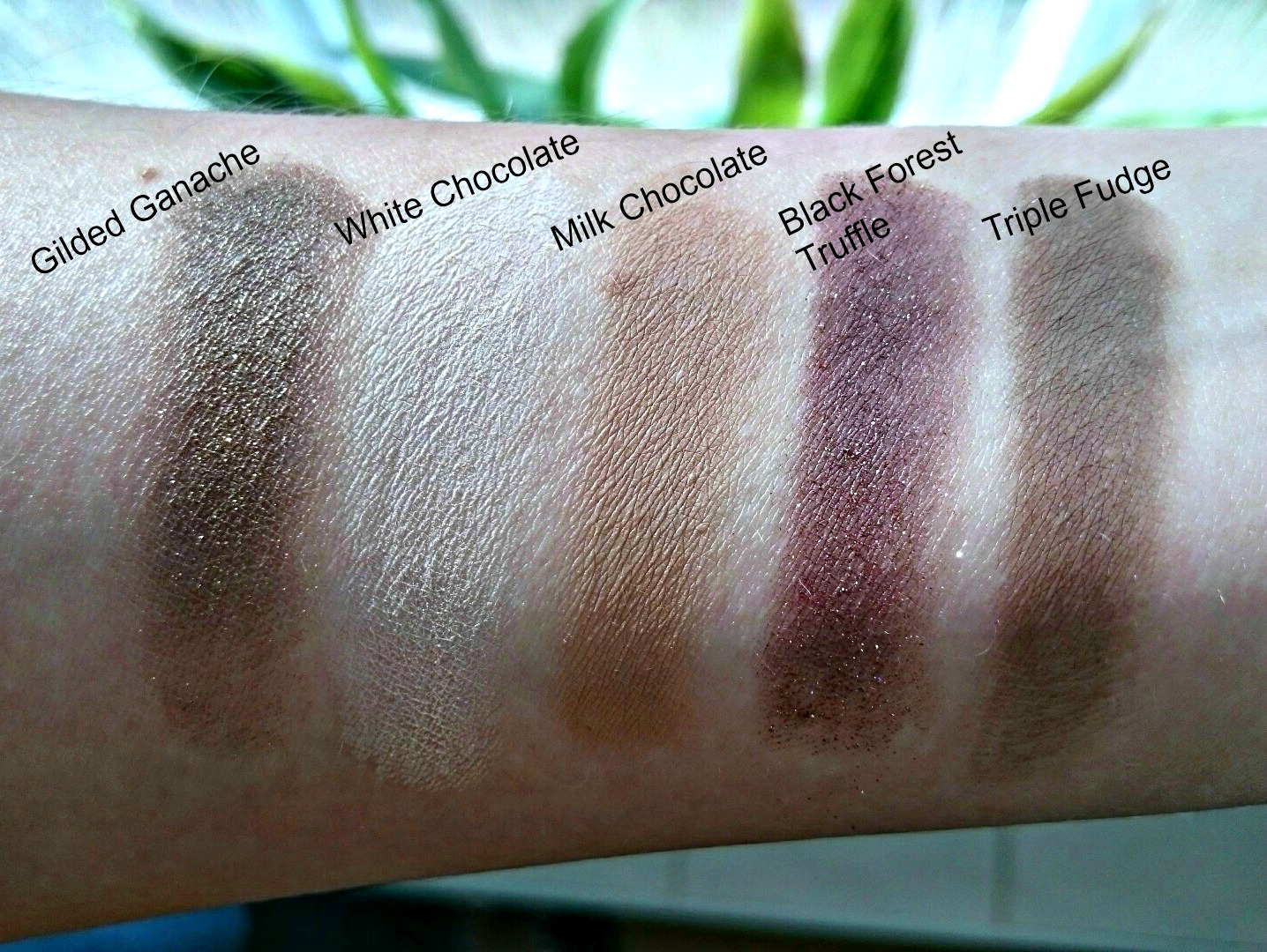 Too Faced Chocolate bar swatches