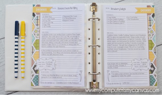 printable recipe pages