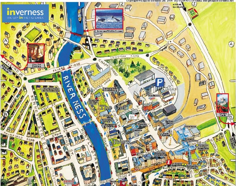 tourist map of inverness scotland
