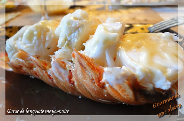 Queue de langouste mayonnaise aux coeurs de palmier