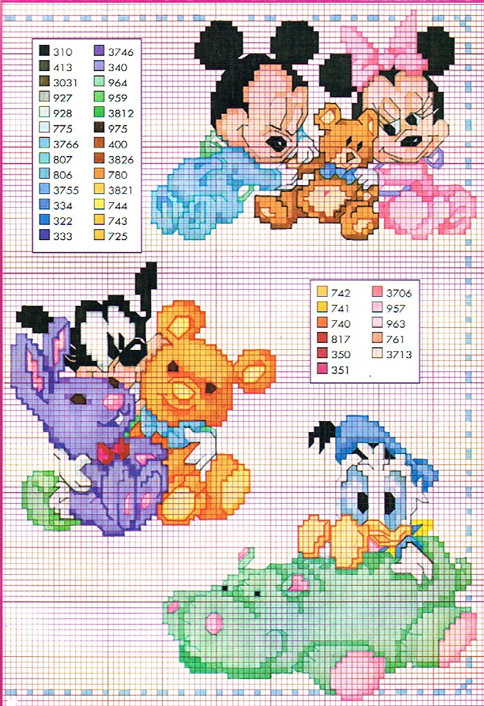 Punto de cruz bebés Disney Imagui Punto de cruz bebés Disney Imagui
