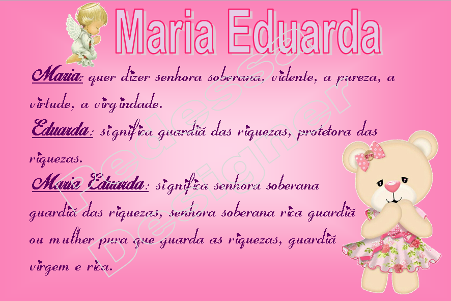 Pedessa Designer: Significado de Maria Eduarda