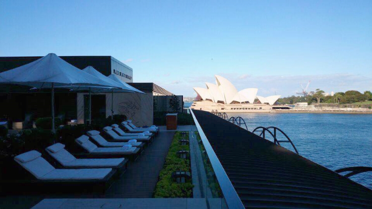 Park Hyatt Sydney rooftop pool, view of Sydney Opera House, Australia, Euriental