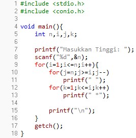 Program Segitiga Bahasa C - IZ-Inside