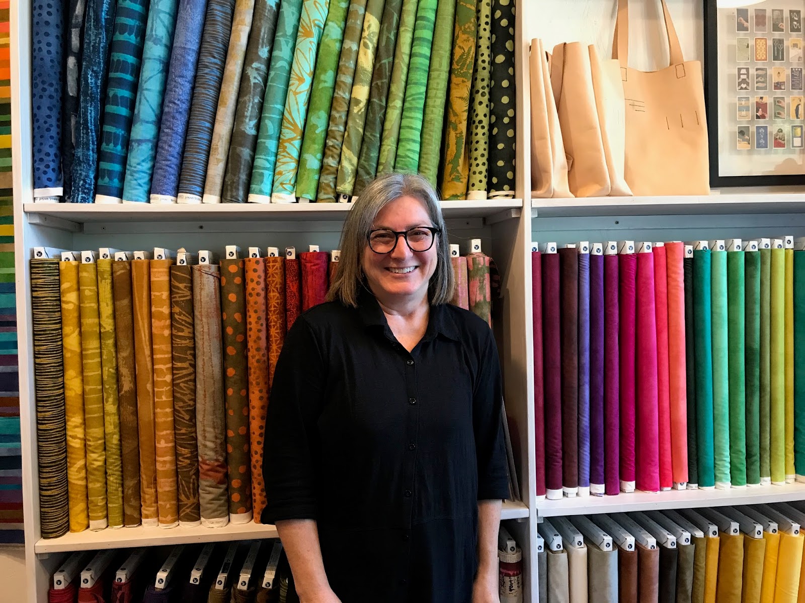 Sherrie loves color! Visiting Marcia Derse, fabric designer